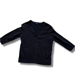 Reitmans Black Button-Up Cardigan – Size Small | Minimalist Layering |